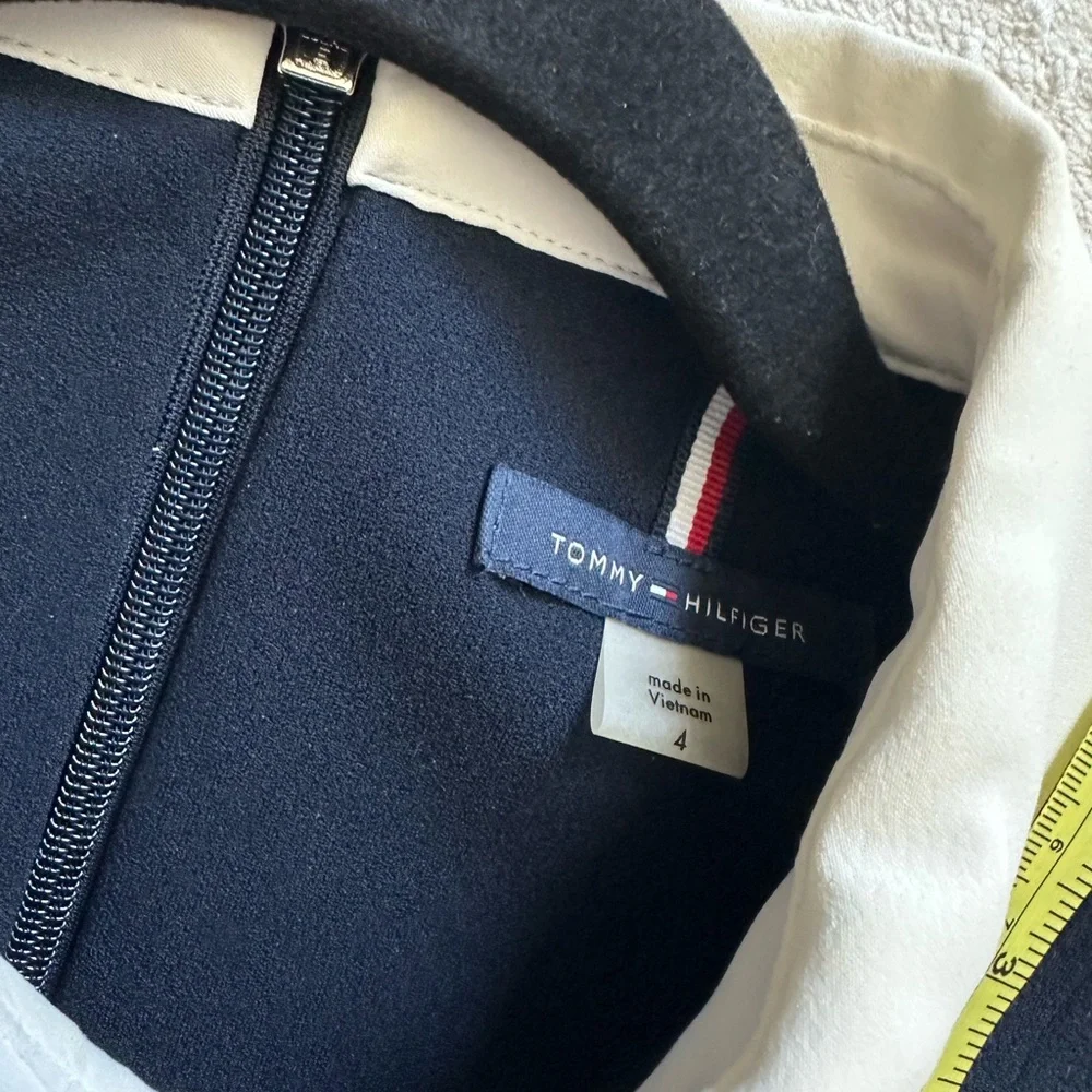 Tommy Hilfiger Black Dress with White Collar and Silver Buttons - Picture 7 of 7